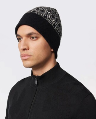NWT Psycho Bunny Ashwood Gradient Beanie in Black Size O/S. $70.