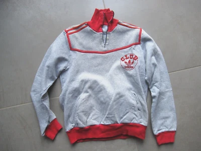 Sweat Club Adidas années 80'S Gris et rouge survêtement Enfant taille 12 ans - Photo 1/4
