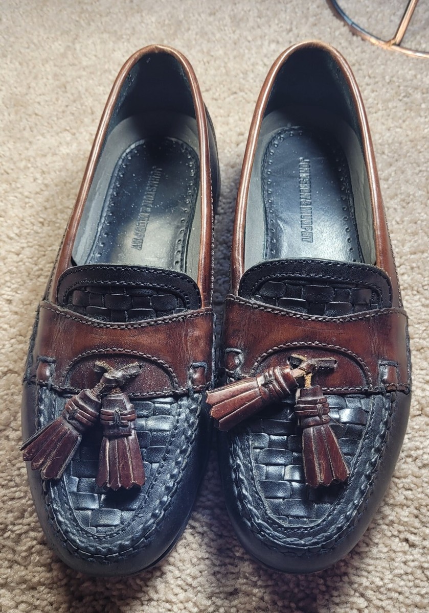 JOHNSTON MURPHY-Black/Brown Leather, Mens Tassel Casual  display picture 3