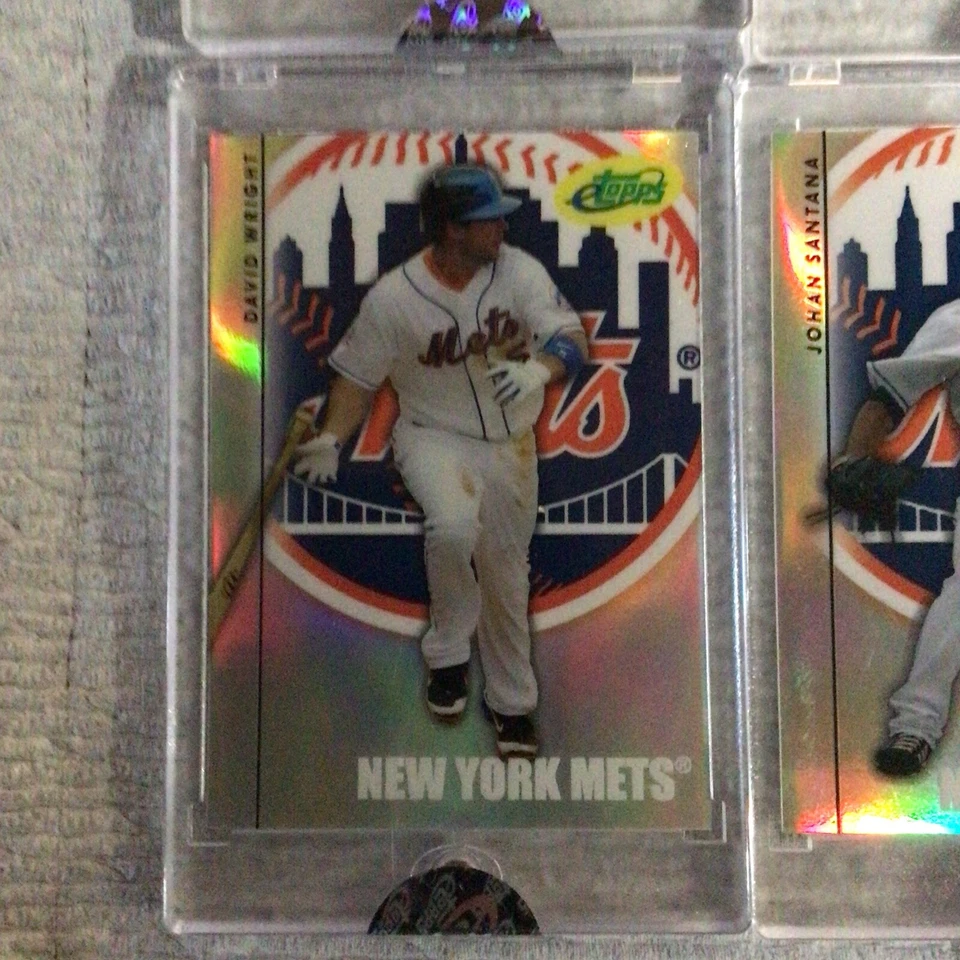 Lote de 4 Mets eTopps - Sellado/Sin Circular - Wright, Santana Foto 4 de 4