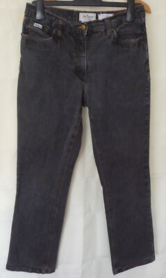 Jeans Hose grau schwarz Größe 38 John Baner Straight Fit High Waist Normal Thigh