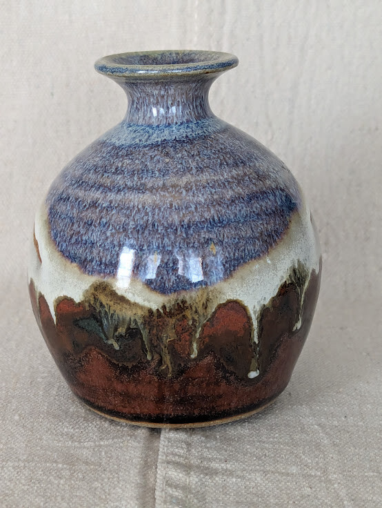 スタジオ　ポタリー Blue Spruce Studio Art Pottery Vase 4-1/2