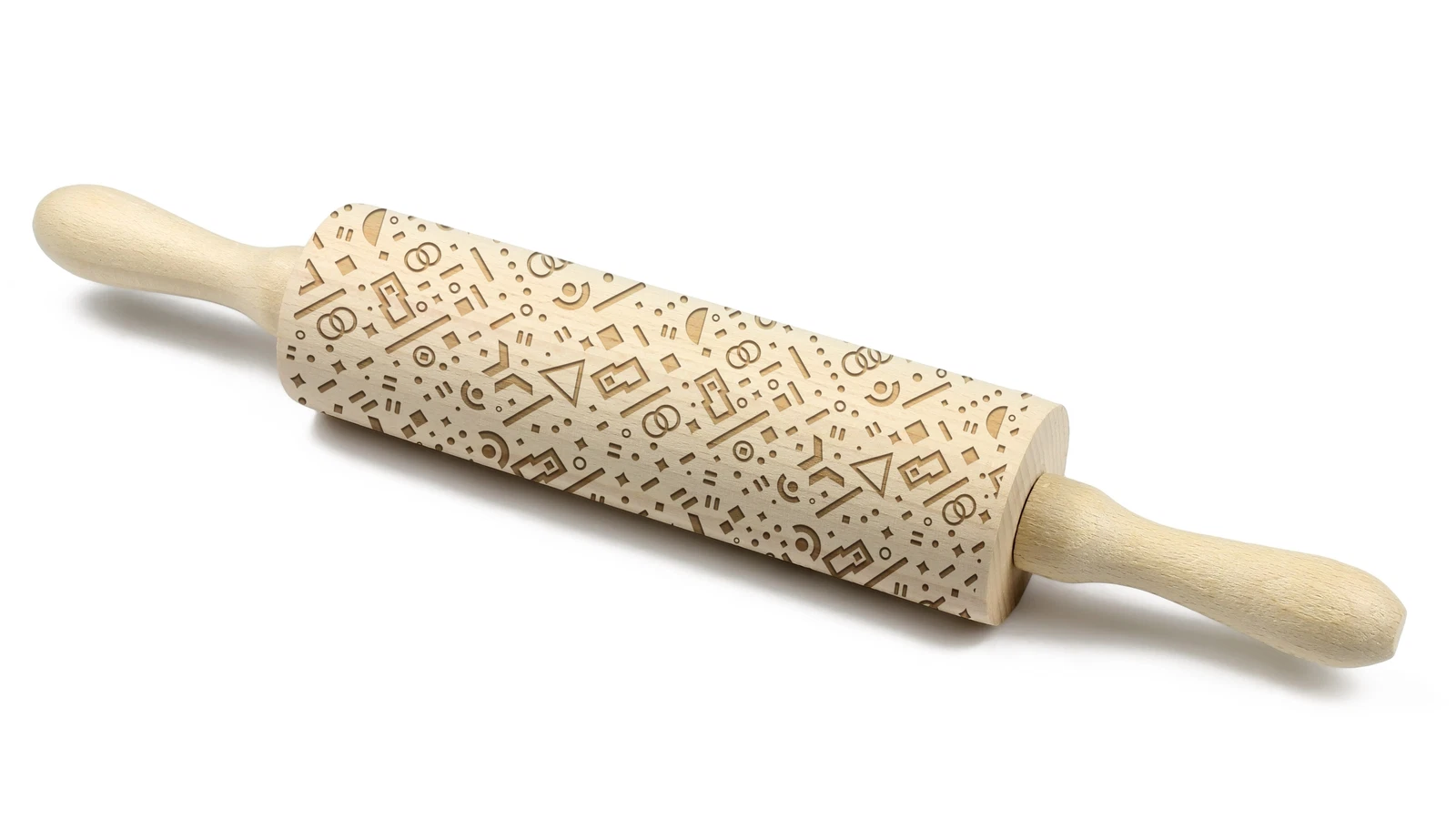 Geometric Pattern Rolling Pin Art-Dog