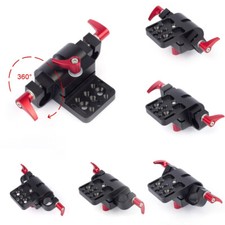 360  Rotate Swivel 15mm Rod Clamp Camera Gimbal V-Mount Battery Mount Adapter