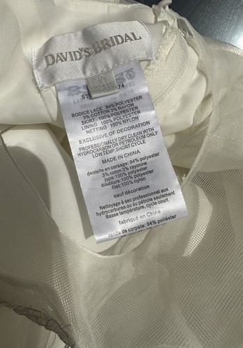 David’s Bridal Girls Dress Sz 10 Beige Lace Tulle Flower Girl Casual - Picture 22 of 23