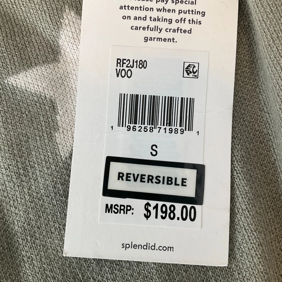 Espléndida sudadera con capucha frente abierto para mujer talla S gris reversible estrella elástica Foto 4 de 4