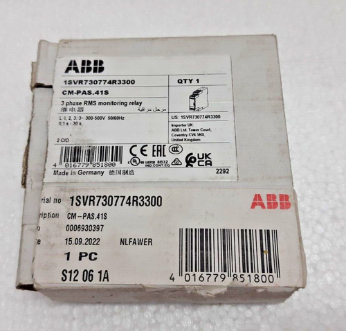 ABB 1SVR730774R3300 Three-Phase Monitoring Relay Product ID - CM-PAS.41S - Picture 2 of 8