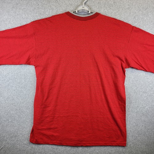 Vintage Trend Basics Shirt Herren XXLT Crimson Striped Knit Surf Skate Tee 90s NOS - Bild 8 von 9