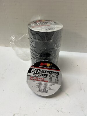 Performance Tool W502 Electrical Tape, 3/4'' x 60'  ELECTRIC BLACK NEW Lot Of 7