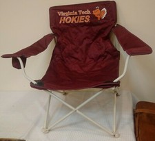 Virginia Tech Hokies Lounge Quad Chair Beach Tailgate Football Basketball Rare 