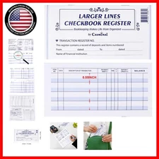 Durable Checkbook Registers - 20 Pack with Easy-to-Track Transaction Columns