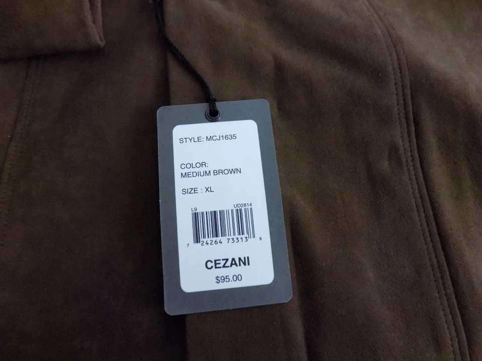 NUEVO CEZANI XL Hombres Suave Poli Abrigo Chaqueta Nuevo con Etiquetas Marrón MCJ1635 Ligero Foto 2 de 4