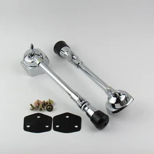 1 Pair Bass Drum Spurs w/ Gasket Screws Chrome Finish Telescopic Bass Drum Legs 