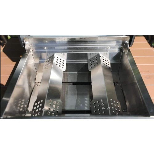 Monument Grills Portable Tabletop Propane Gas Grill Stainless W/ Clearview Lid - Picture 5 of 12