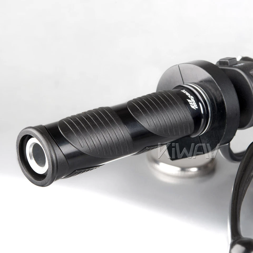 Empuñaduras de manillar Wave negras TPR + moldura de metal negro 7/8" x1PC +1" x1PC ciclomotor bicicleta Foto 4 de 4