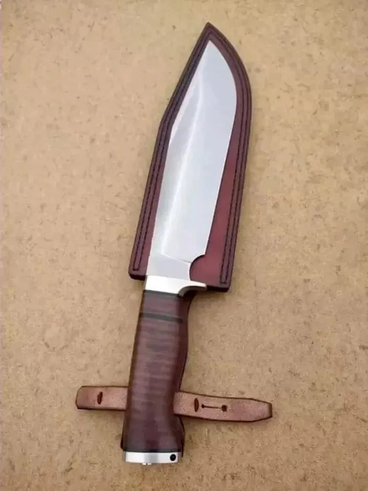 CUSTOM HANDMADE D2 TOOL STEEL HUNTING BOWIE KNIFE CAMPING KNIFE SURVIVAL KNIFE