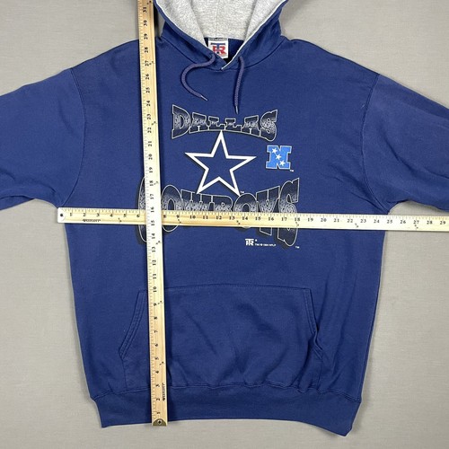 VTG Dallas Cowboys Hoodie Mens XL Blue Sweatshirt BIG LOGO Football MADE IN USA - Picture 11 of 14