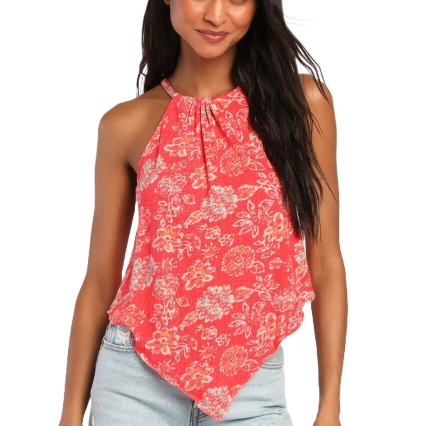 We The Free Daisy Tank Top Size Large Halter Neckline