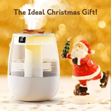 Cool Mist Ultrasonic Humidifier Quiet Filterless Auto Shut Off 1.5L white