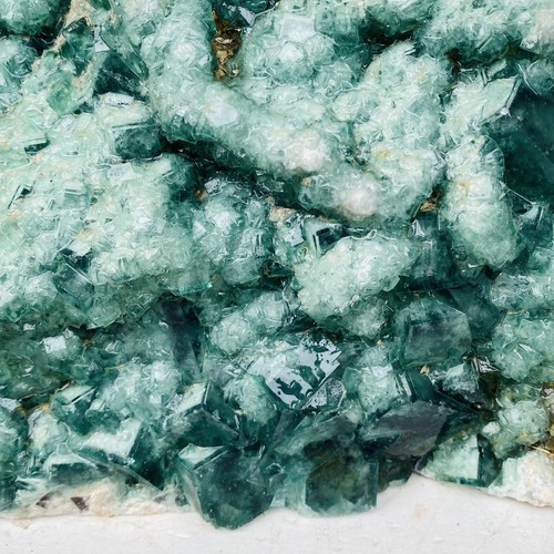Raro esemplare di quarzo calcite fluorite cubo verde chiaro naturale 6840 g - Foto 4 di 18