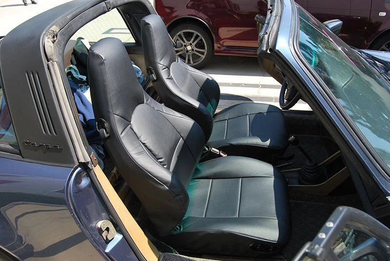 FUNDAS DE ASIENTO PORSCHE 911 BOXSTER 2005-2014 IGGEE S. CUERO AJUSTE PERSONALIZADO 13 COLORES Foto 4 de 4