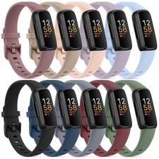 10 Pack Fitbit Inspire 3 Bands for Women Men, Soft Silicone Adjustable Sport ...
