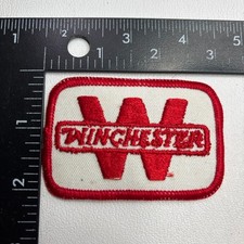 Vtg c 1980s ROUGH-Condition-Stitches WINCHESTER Gun Rifle Firearm Patch 00 F