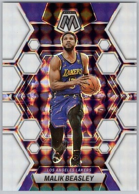 2022-23 Panini Mosaic White Mosaic prizm /25 Malik Beasley #53 L.A Lakers SSP