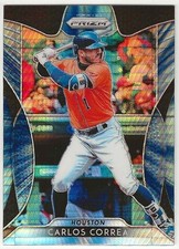 2019 Panini Prizm CARLOS CORREA Insert BLUE HYPER PRIZM Parallel Card ASTROS