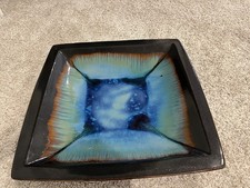 Ceramic Blue Table Dish - 16" x 16"