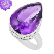 Amethyst Gemstone 925 Sterling Silver Handmade Jewelry Ring Gift For Her