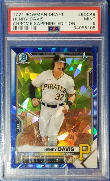 2021 Bowman Draft Sapphire Henry Davis #BDC48 PSA 9 Pirates