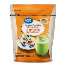 Great Value Monk Fruit Erythritol Blend - 16 oz Zero Calorie Sweetener