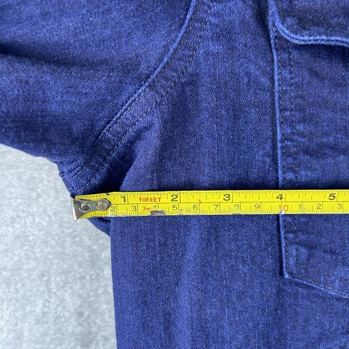 Armani Exchange Denim Jacket Cropped Men’s Size XL Trucker Dark Blue Stretch - Picture 11 of 16