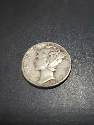 1944-S 10C Mercury Dime Vf 90 % Silver