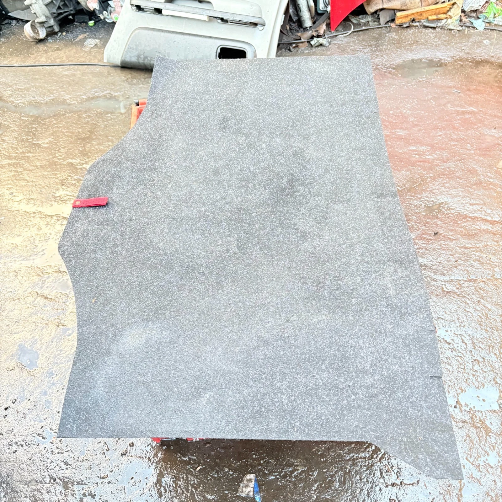 Actual grey boot floor carpet board upper surface