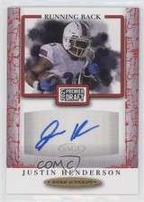 2021 Sage Premier Draft Auto Red Justin Henderson #A170 Auto ni4
