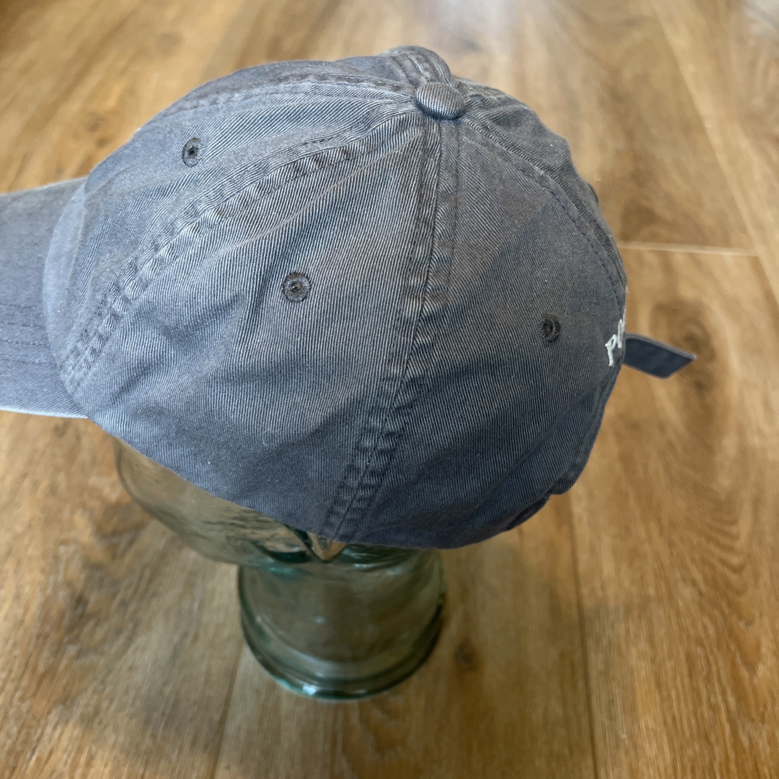 Cappello Berretto Baseball Polo Ralph Lauren Strapback Regolabile Grigio Bianco Pony