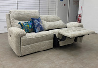 Furniture Village G Plan 'Amesbury' 3 Seater Sofa Power Recliner Olive Weave NEW