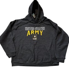 US Army Men's Hooded Sweat Shirt Black Size XL NWT