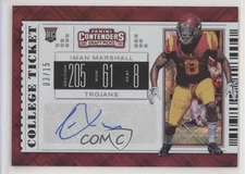 2019 Contenders Draft Picks Diamond Ticket 3/15 Iman Marshall Rookie Auto RC 9r9