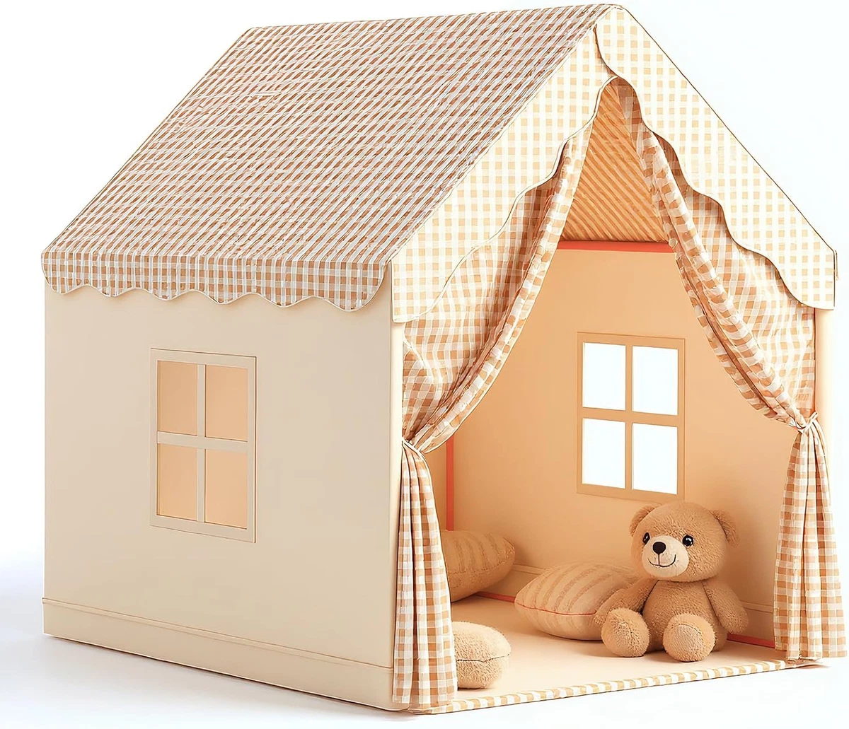 RELAX4LIFE Tenda Da Gioco Per Bambini Con Luci Stellari E Tappetino – 125x100x127 Cm – Rosa – Dai 3 Agli 8 Anni
