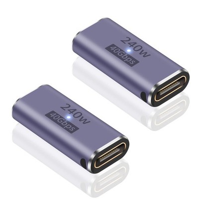 Maxhood USB C Buchse auf USB C Adapter Buchse Buchse, Lila