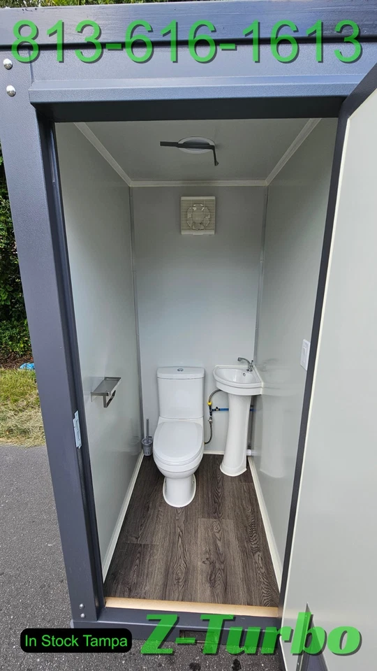 Novo Duplo 2 Barracas Banheiro Portátil Pia Banheiro Local de Trabalho Eventos HD - Imagem 3 de 4