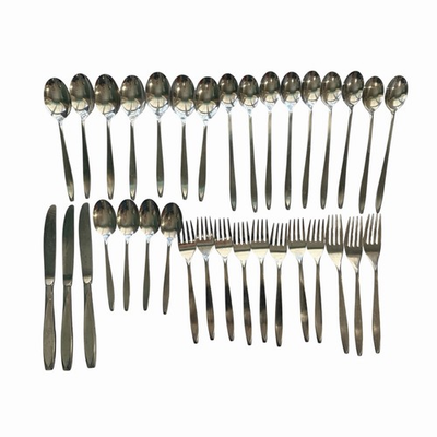 #ad Vtg International Insico Stainless Flatware 34 Pcs Lot MCM Spoons Nassau USA $67.58