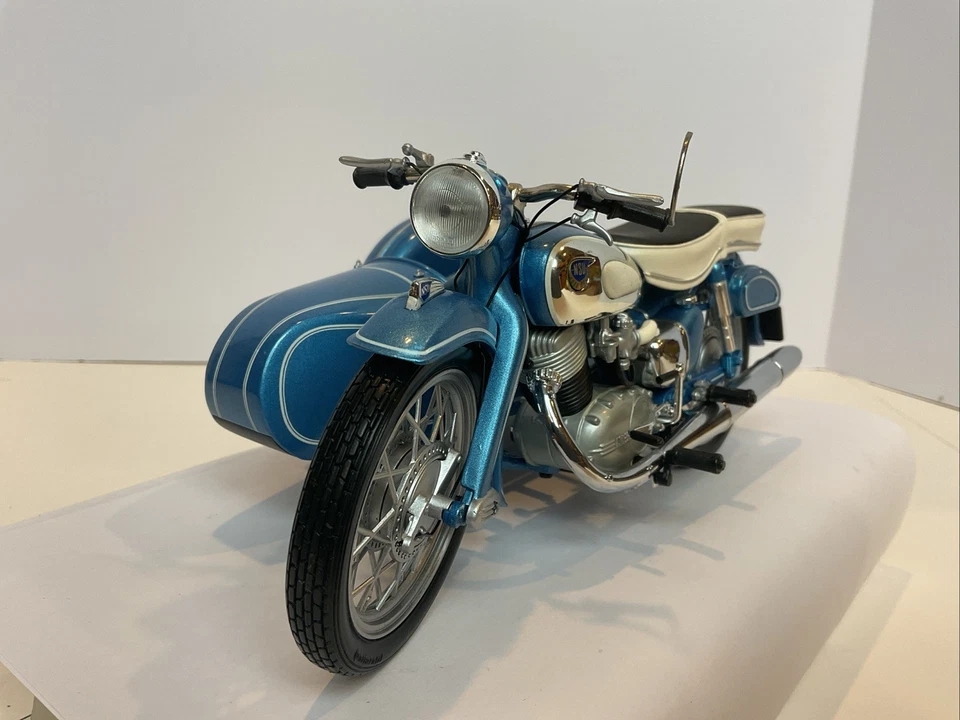 1/10 Schuco 1954 NSU Max Motorrad MIT Beiwagen Motorcycle Blue - Image 2 of 4