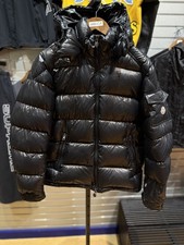 Moncler Lule Giubbotto Maya Black Shiny Down ...