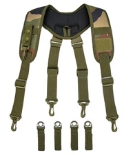 Tactical Suspenders Duty Belt Harness Padded Adjustable Tool Belt Suspenders ...