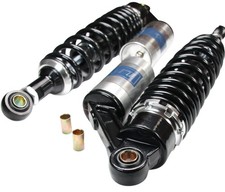 Federbeine Stoßdämpfer HighEnd 325-355mm silber schwarz für Simson S50 S51 S75