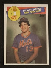 1985 Topps “1984 #1 Draft Pick” Shawn Abner Baseball Rookie Card RC #282 Mets VG. rookie card picture